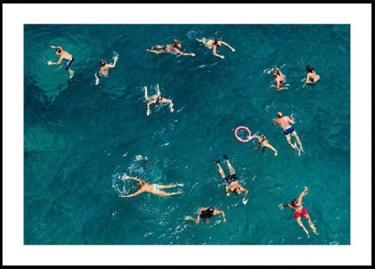 Blue water swim Plakat Plakat / 40x50cm