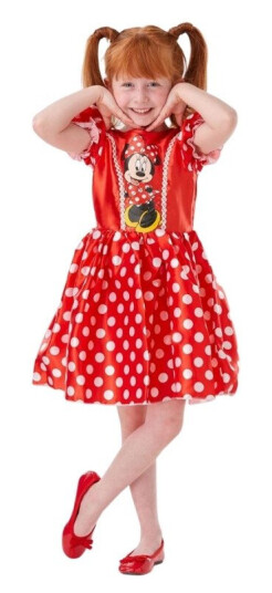 Disney Minni Mus kostyme 6 år 116 cm rød polkadottkjole