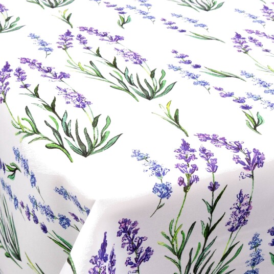 Borg Living Tekstil voksduk med akrylbelegg Lavender Bloom 140 cm bred På metermål Borg Living Tekstil voksduk med akrylbelegg Lavender Bloom 140 cm bred På metermål