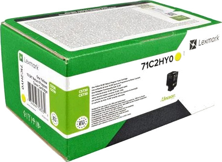 Lexmark Toner 71C2HY0 Gul Høykapasitet (10.500 sider) Original