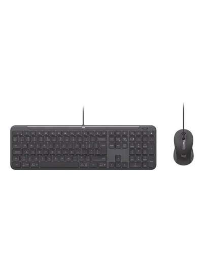 Logitech Signature Slim Wired Combo MK620 for Business Tastatur & Mussett Universal Gr