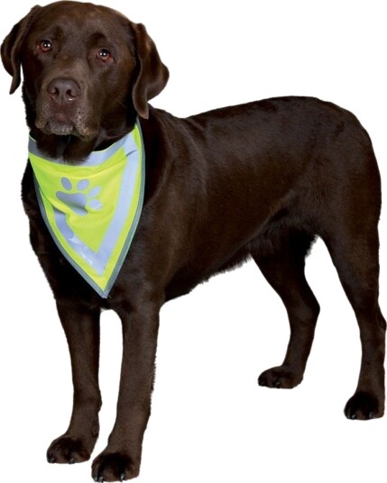 Trixie Refleksiv Bandana til hund S-M Svart/Gul