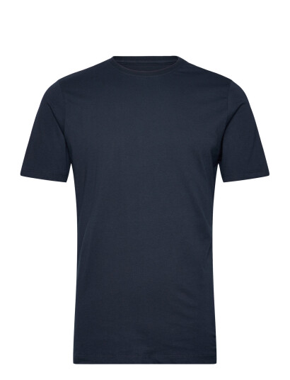 Knowledge Cotton Apparel Basic T-Shirt - Navy - M