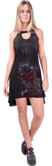 Alchemy England Goth Kort kjole Celine Kjole for Kvinner S til XXL Damer svart