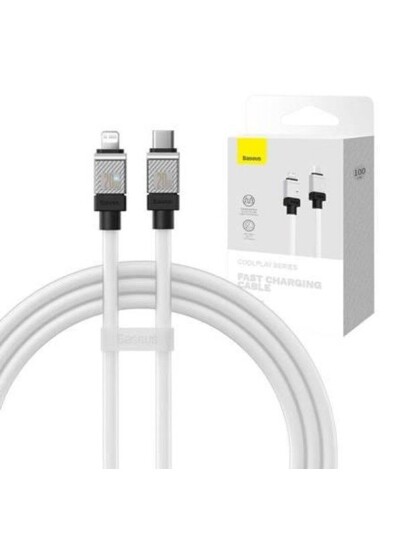 Baseus Fast Charging cable USB-C to Coolplay Series 1m 20W (white)