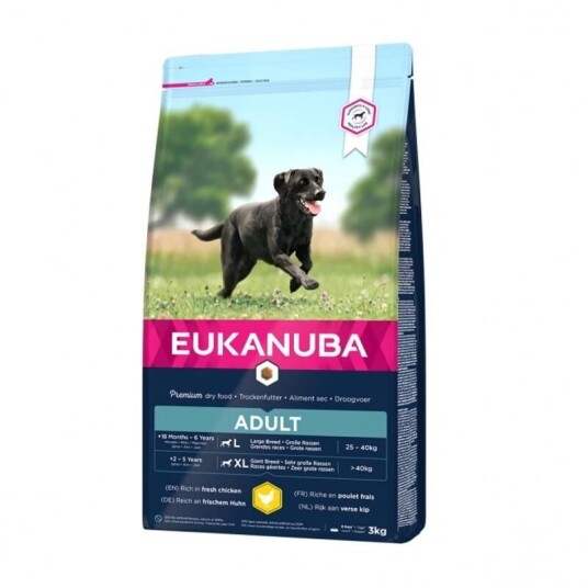 Eukanuba Tørrfôr til store hunderaser 3 kg - Hundefôr for voksen hund