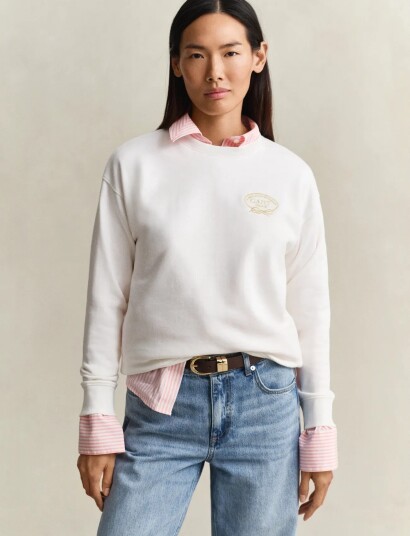 GANT Rope Graphic C Neck Sweat Cream XL GANT Rope Graphic C Neck Sweat Cream XL