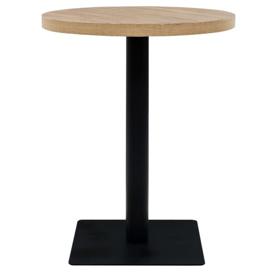 Bistrobord MDF og stål rund 60x75 cm eikefarge 245612