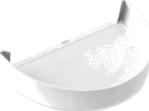 Plastmo endebunn, 11" hvit white