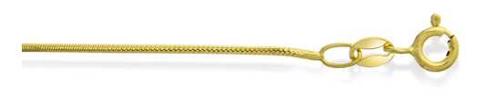 Slangekjede i forgylt 925 sølv 1 mm, 42 cm