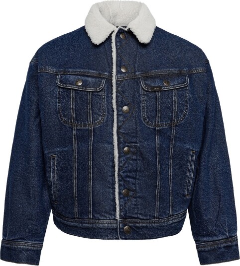 Lee Jeans Relaxed Sherpa Rider Jkt Blue M x 00