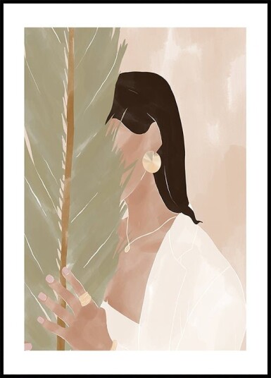 Plant Girl  Poster Plakat / 50x70cm
