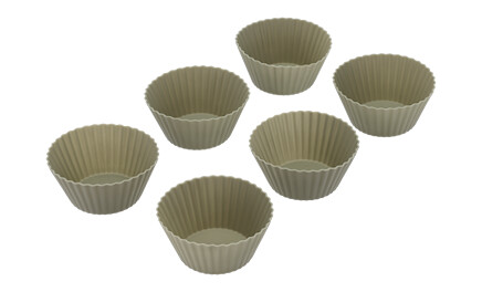 Pecan muffinsform 6 stk. 7 x 3,2 cm silikon Forest green