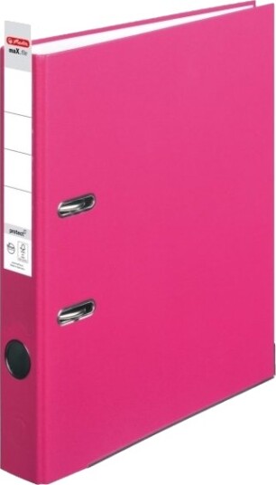 Herlitz Folder Max.File Protect Ryggbredde: 50 Mm Rosa Din A4 Pp Plastdeksel Kantbeskyttelse Innstikksrygg   1 Stk 11053691