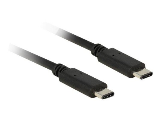 Delock 1m USB-C Kabel 2.0 24-pin Hankjønn til Hankjønn Svart