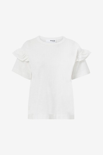 Selected FEMME - Topp slfRylie SS Florence Tee - Hvit Selected FEMME - Topp slfRylie SS Florence Tee - Hvit