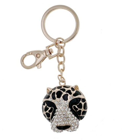 Nøkkelring bag charm leopard