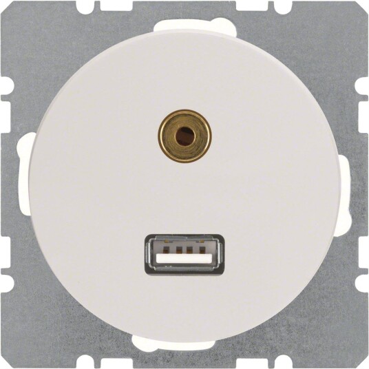 Hager 3315392089 Multimedieuttak R.1/R.3 Polarhvit
