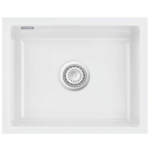 Lavabo Mera 50U kjøkkenvask 55,1x44x1 cm, hvit/krom Lavabo Mera 50U kjøkkenvask 55,1x44x1 cm, hvit/krom