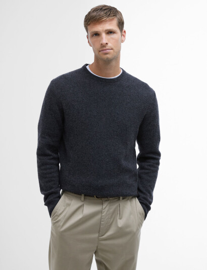 Barbour Barbour Essential Patch Crew Neck Sweater - Black - M Barbour Barbour Essential Patch Crew Neck Sweater - Black - M