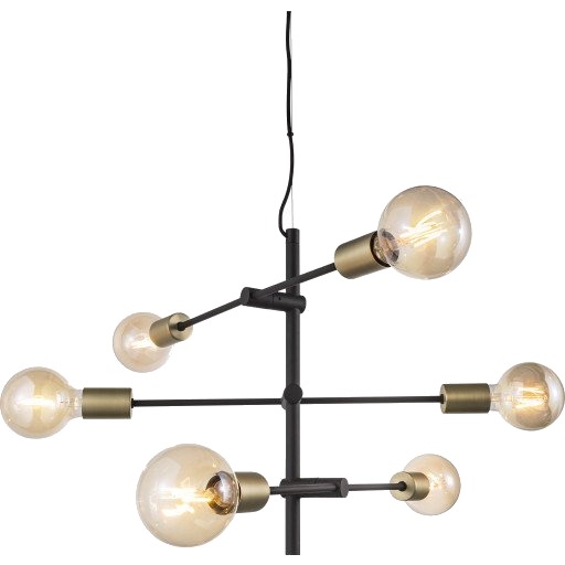 NORDLUX JOSEFINE PENDEL 6XE27, SORT/MESSING NORDLUX JOSEFINE PENDEL 6XE27, SORT/MESSING