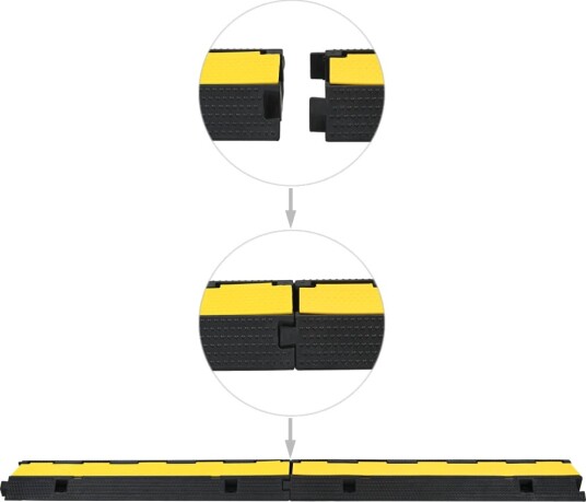 Kabelbeskyttelse 2 stk 1 kanals gummi 100 cm Kabelbeskyttelse 2 stk 1 kanals gummi 100 cm