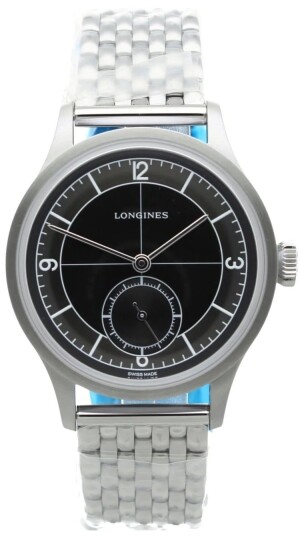 Longines Herreklokke L2.828.4.53.6 Heritage Classic Sort/Stål Ø38.5