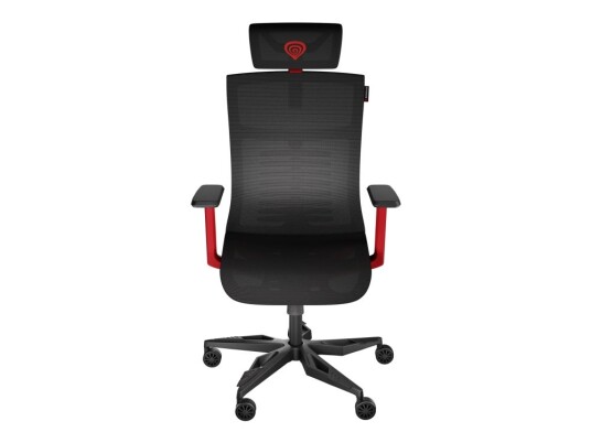 Genesis Astat 700 - Spillestol - Ergonomisk - Armlener - T-Formet - Tipping - Roterende - Masketekstil - Svart Rød
