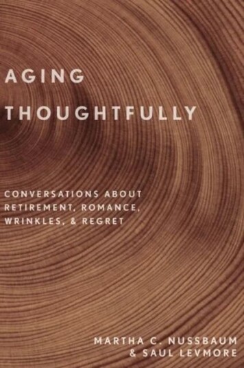 Aging Thoughtfully Av Martha C. Nussbaum, Saul Levmore