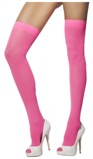 Smiffys Neonrosa Knestrømper - One size Smiffys Neonrosa Knestrømper - One size