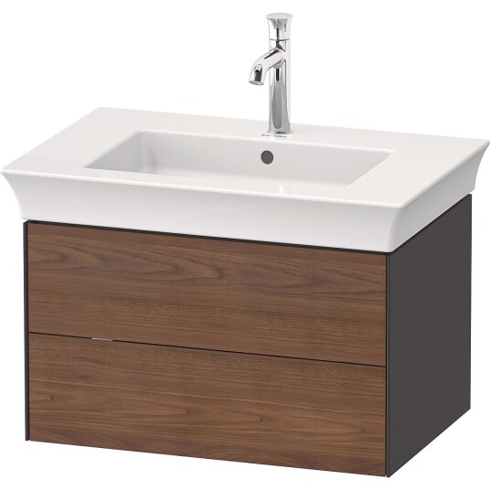 Duravit White Tulip Servantskap 2 skuf. 68,4x45,8x41 cm Valnøtt/Grafitt Høygl.