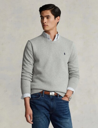 Polo Ralph Lauren Cotton Crewneck Sweater - Grey - L