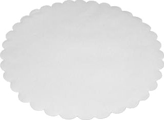 Fadpapir Ø26 Cm Rund Præget Hvid,4 Pk X 500 Stk/Krt