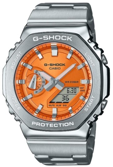 Casio Herreklokke GM 2110D 4AER G shock Orange/Stål Ø44.4 mm