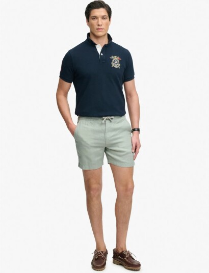 Superdry Merchant Linen Short Green L