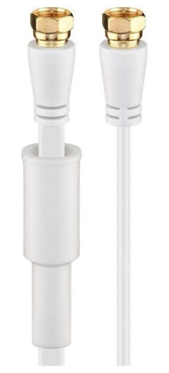 Pro Flat SAT-antennkabel 80 dB 10m Dobbelt Skjermet Hvit