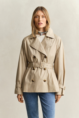 Gant Lett kort trenchcoat OAT BEIGE XL