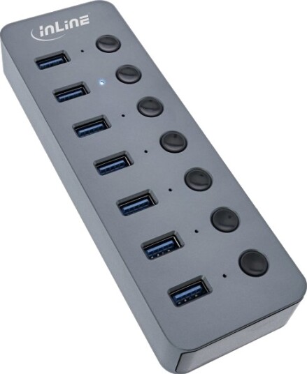 Inline 35395D Usb 3.2 Gen 1 3.1 Gen 1 Type A Usb 3.2 Gen 1 3.1 Gen 1 Type A 5000 Mbit/S Grå Aluminium Dc