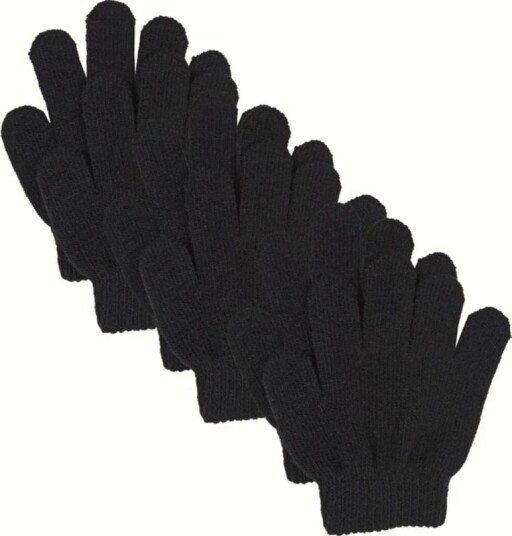Lindberg Kids' Åsbro Magic Glove 3-Pack 5-8 years, Black Lindberg Kids' Åsbro Magic Glove 3-Pack 5-8 years, Black