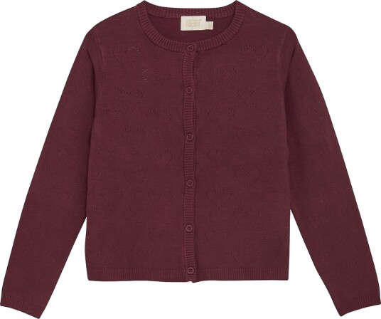 Creamie Cardigan Pointelle - Red - 116 Creamie Cardigan Pointelle - Red - 116