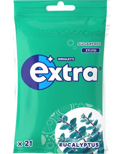 Extra Tyggegummi med Eucalyptussmak 29 gram Selvlukkende Pose