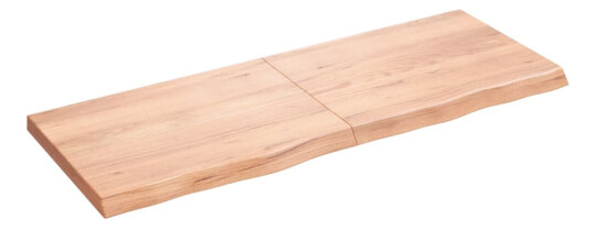 vidaXL Vegghylle lysebrun 160x60x6 cm behandlet heltre eik