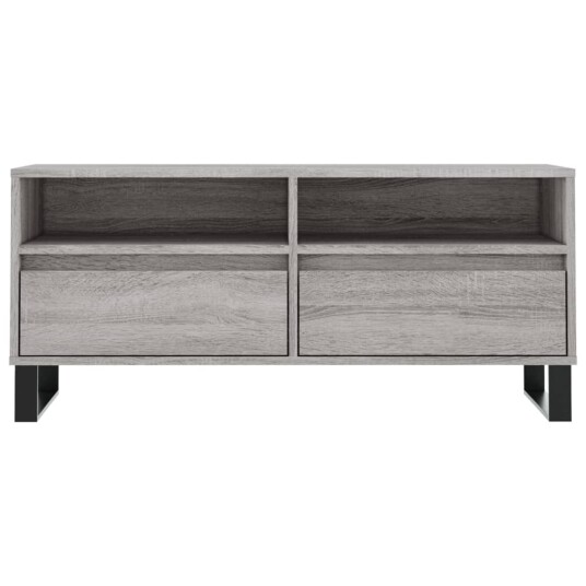 vidaXL TV-benk grå sonoma 100x34,5x44,5 cm konstruert tre vidaXL TV-benk grå sonoma 100x34,5x44,5 cm konstruert tre