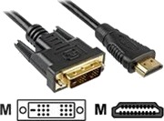 Sharkoon Adapterkabel Enkeltlenke Hdmi Hann Til Dvi D Hann 5 M