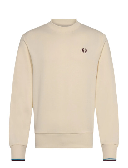 Fred Perry Crew Neck Sweatshirt - Cream - L