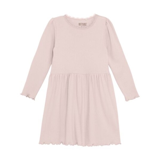 Huttelihut Ribbet kjole til barn - sepia rose