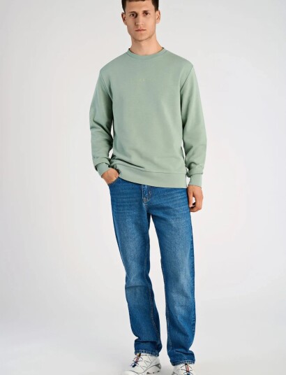 Lindbergh Logo Chest Print O Neck Sweat Green S Lindbergh Logo Chest Print O Neck Sweat Green S