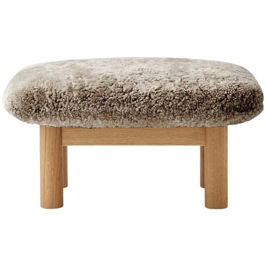 Audo Copenhagen Brasilia Ottoman Natural Oak Saueskinn Sahara