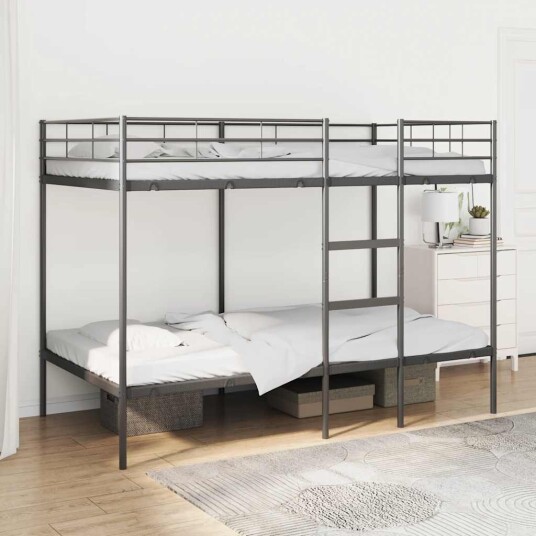  Køyeseng uten madrass svart 100x200 cm stål 42000324