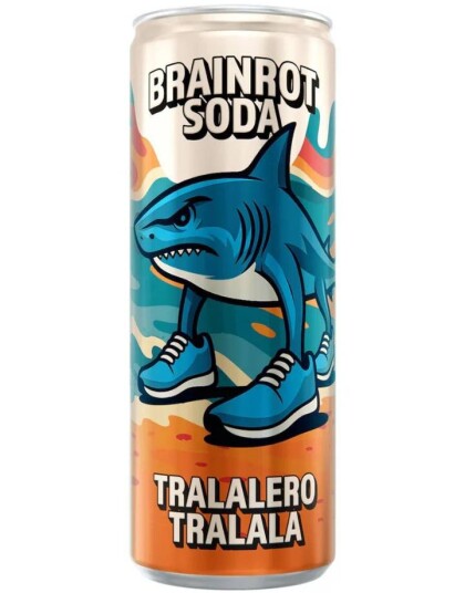 Brainrot Soda Tralalero Tralala Sukkerfri Brus med Sitron og Limesmak 250 ml Brainrot Soda Tralalero Tralala Sukkerfri Brus med Sitron og Limesmak 250 ml